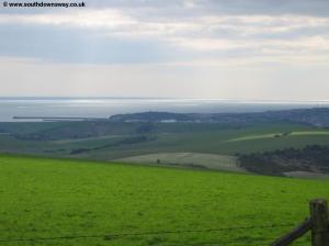 View from Firle Beacon to Newhaven