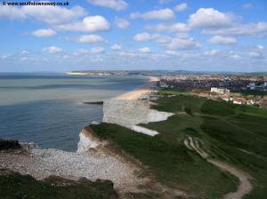 Looking back over Seaford and Newhaven