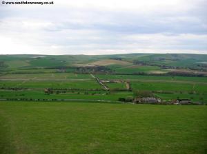 View to Southease and the river Ouse below